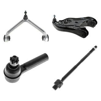 TRQ® - Front Driver Side Lower and Upper Control Arm with Ball Joint and Tie Rod End Kit