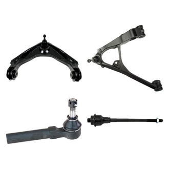 TRQ® - Front Driver Side Lower and Upper Control Arm with Ball Joint and Tie Rod End Kit