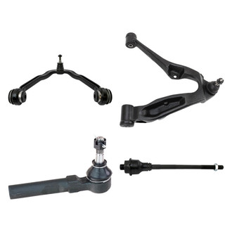TRQ® - Front Driver Side Lower and Upper Control Arm with Ball Joint and Tie Rod End Kit