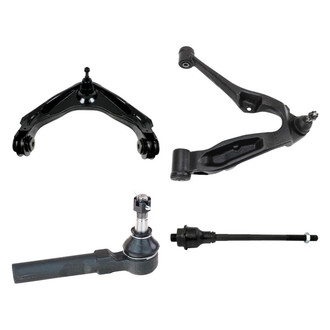 TRQ® - Front Driver Side Lower and Upper Control Arm with Ball Joint and Tie Rod End Kit
