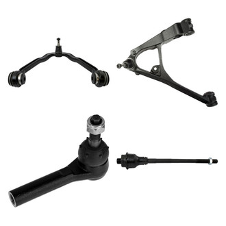 TRQ® - Front Driver Side Lower and Upper Control Arm with Ball Joint and Tie Rod End Kit
