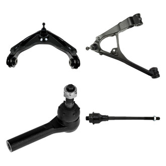 TRQ® - Front Driver Side Lower and Upper Control Arm with Ball Joint and Tie Rod End Kit