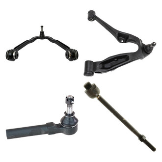 TRQ® - Front Driver Side Lower and Upper Control Arm with Ball Joint and Tie Rod End Kit
