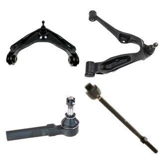 TRQ® - Front Driver Side Lower and Upper Control Arm with Ball Joint and Tie Rod End Kit
