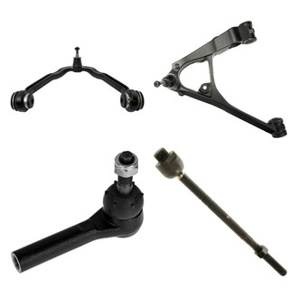 TRQ® - Front Driver Side Lower and Upper Control Arm with Ball Joint and Tie Rod End Kit