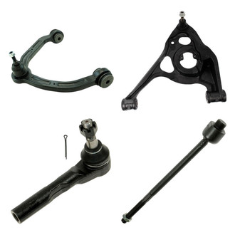 TRQ® - Front Driver Side Lower and Upper Control Arm with Ball Joint and Tie Rod End Kit