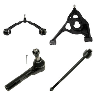 TRQ® - Front Driver Side Lower and Upper Control Arm with Ball Joint and Tie Rod End Kit