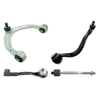 TRQ® - Front Driver Side Lower and Upper Control Arm with Ball Joint and Tie Rod End Kit