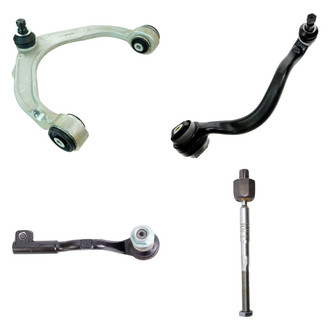 TRQ® - Front Driver Side Lower and Upper Control Arm with Ball Joint and Tie Rod End Kit