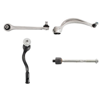 TRQ® - Front Driver Side Lower and Upper Control Arm with Ball Joint and Tie Rod End Kit