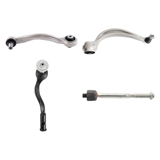 TRQ® - Front Driver Side Lower and Upper Control Arm with Ball Joint and Tie Rod End Kit