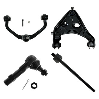 TRQ® - Front Driver Side Lower and Upper Control Arm with Ball Joint and Tie Rod End Kit