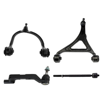 TRQ® - Front Driver Side Lower and Upper Control Arm with Ball Joint and Tie Rod End Kit