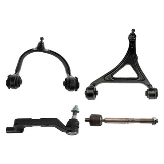 TRQ® - Front Driver Side Lower and Upper Control Arm with Ball Joint and Tie Rod End Kit