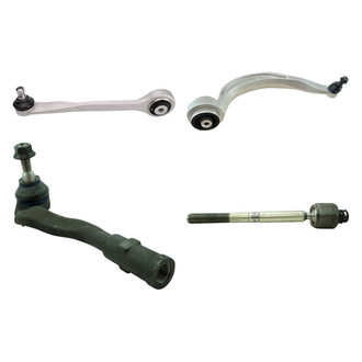 TRQ® - Front Driver Side Lower and Upper Control Arm with Ball Joint and Tie Rod End Kit