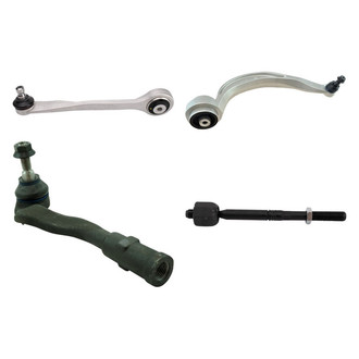 TRQ® - Front Driver Side Lower and Upper Control Arm with Ball Joint and Tie Rod End Kit
