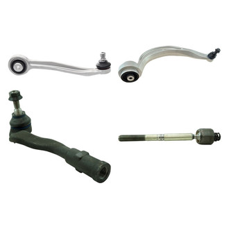 TRQ® - Front Driver Side Lower and Upper Control Arm with Ball Joint and Tie Rod End Kit
