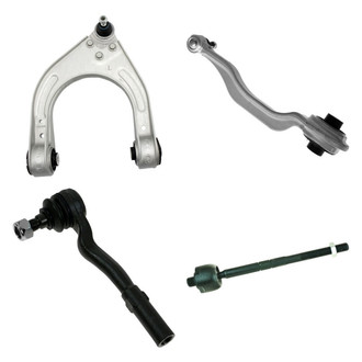 TRQ® - Front Driver Side Lower and Upper Control Arm with Ball Joint and Tie Rod End Kit