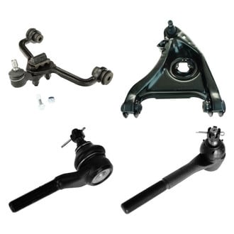 TRQ® - Front Driver Side Lower and Upper Control Arm with Ball Joint and Tie Rod End Kit