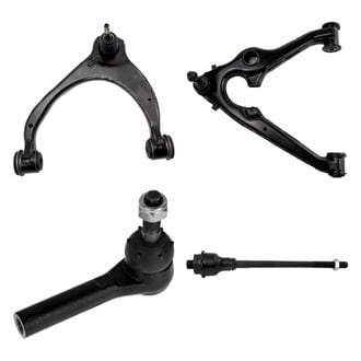 TRQ® - Front Driver Side Lower and Upper Control Arm with Ball Joint and Tie Rod End Kit