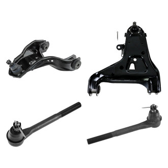 TRQ® - Front Driver Side Lower and Upper Control Arm with Ball Joint and Tie Rod End Kit
