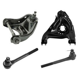 TRQ® - Front Driver Side Lower and Upper Control Arm with Ball Joint and Tie Rod End Kit