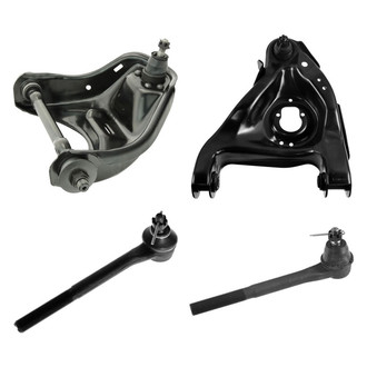 TRQ® - Front Driver Side Lower and Upper Control Arm with Ball Joint and Tie Rod End Kit