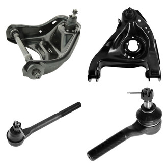 TRQ® - Front Driver Side Lower and Upper Control Arm with Ball Joint and Tie Rod End Kit