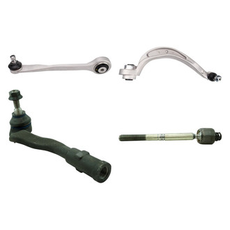 TRQ® - Front Driver Side Lower and Upper Control Arm with Ball Joint and Tie Rod End Kit