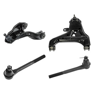 TRQ® - Front Driver Side Lower and Upper Control Arm with Ball Joint and Tie Rod End Kit