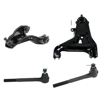TRQ® - Front Driver Side Lower and Upper Control Arm with Ball Joint and Tie Rod End Kit