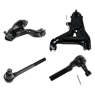 TRQ® - Front Driver Side Lower and Upper Control Arm with Ball Joint and Tie Rod End Kit