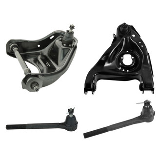 TRQ® - Front Driver Side Lower and Upper Control Arm with Ball Joint and Tie Rod End Kit