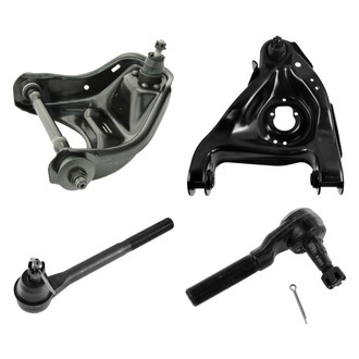 TRQ® - Front Driver Side Lower and Upper Control Arm with Ball Joint and Tie Rod End Kit