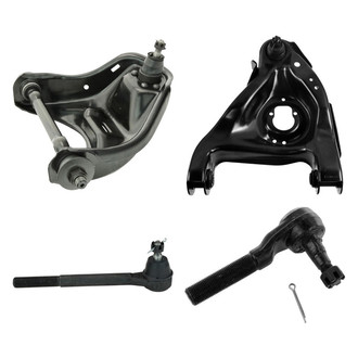 TRQ® - Front Driver Side Lower and Upper Control Arm with Ball Joint and Tie Rod End Kit