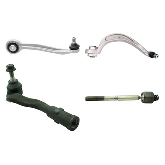 TRQ® - Front Driver Side Lower and Upper Control Arm with Ball Joint and Tie Rod End Kit