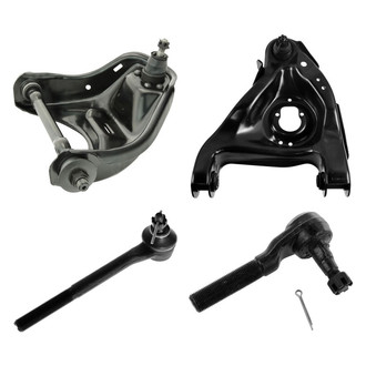TRQ® - Front Driver Side Lower and Upper Control Arm with Ball Joint and Tie Rod End Kit