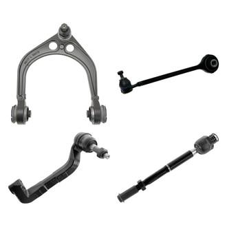 TRQ® - Front Driver Side Lower and Upper Control Arm with Ball Joint and Tie Rod End Kit