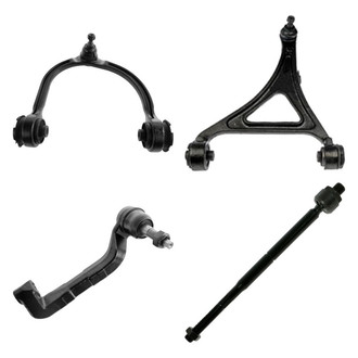 TRQ® - Front Driver Side Lower and Upper Control Arm with Ball Joint and Tie Rod End Kit