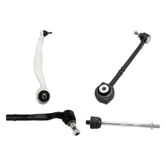 TRQ® - Front Driver Side Lower and Upper Control Arm with Ball Joint and Tie Rod End Kit