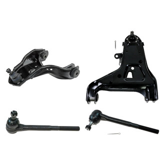 TRQ® - Front Driver Side Lower and Upper Control Arm with Ball Joint and Tie Rod End Kit
