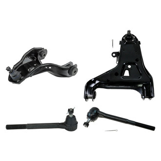 TRQ® - Front Driver Side Lower and Upper Control Arm with Ball Joint and Tie Rod End Kit