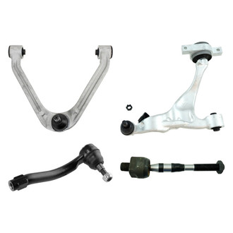 TRQ® - Front Driver Side Lower and Upper Control Arm with Ball Joint and Tie Rod End Kit