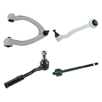TRQ® - Front Driver Side Lower and Upper Control Arm with Ball Joint and Tie Rod End Kit