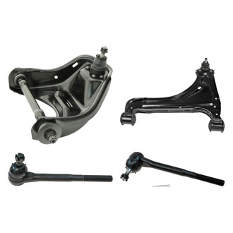TRQ® - Front Driver Side Lower and Upper Control Arm with Ball Joint and Tie Rod End Kit