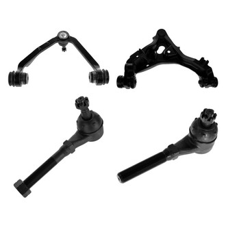 TRQ® - Front Driver Side Lower and Upper Control Arm with Ball Joint and Tie Rod End Kit