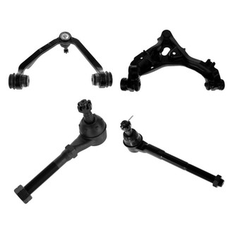 TRQ® - Front Driver Side Lower and Upper Control Arm with Ball Joint and Tie Rod End Kit