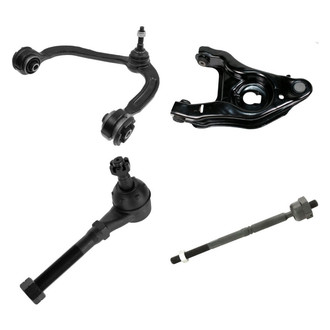 TRQ® - Front Driver Side Lower and Upper Control Arm with Ball Joint and Tie Rod End Kit