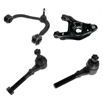 TRQ® - Front Driver Side Lower and Upper Control Arm with Ball Joint and Tie Rod End Kit