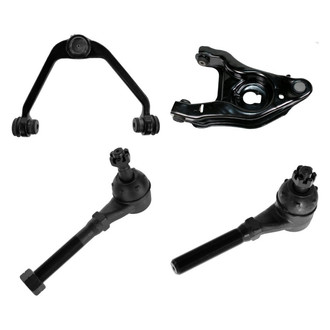 TRQ® - Front Driver Side Lower and Upper Control Arm with Ball Joint and Tie Rod End Kit